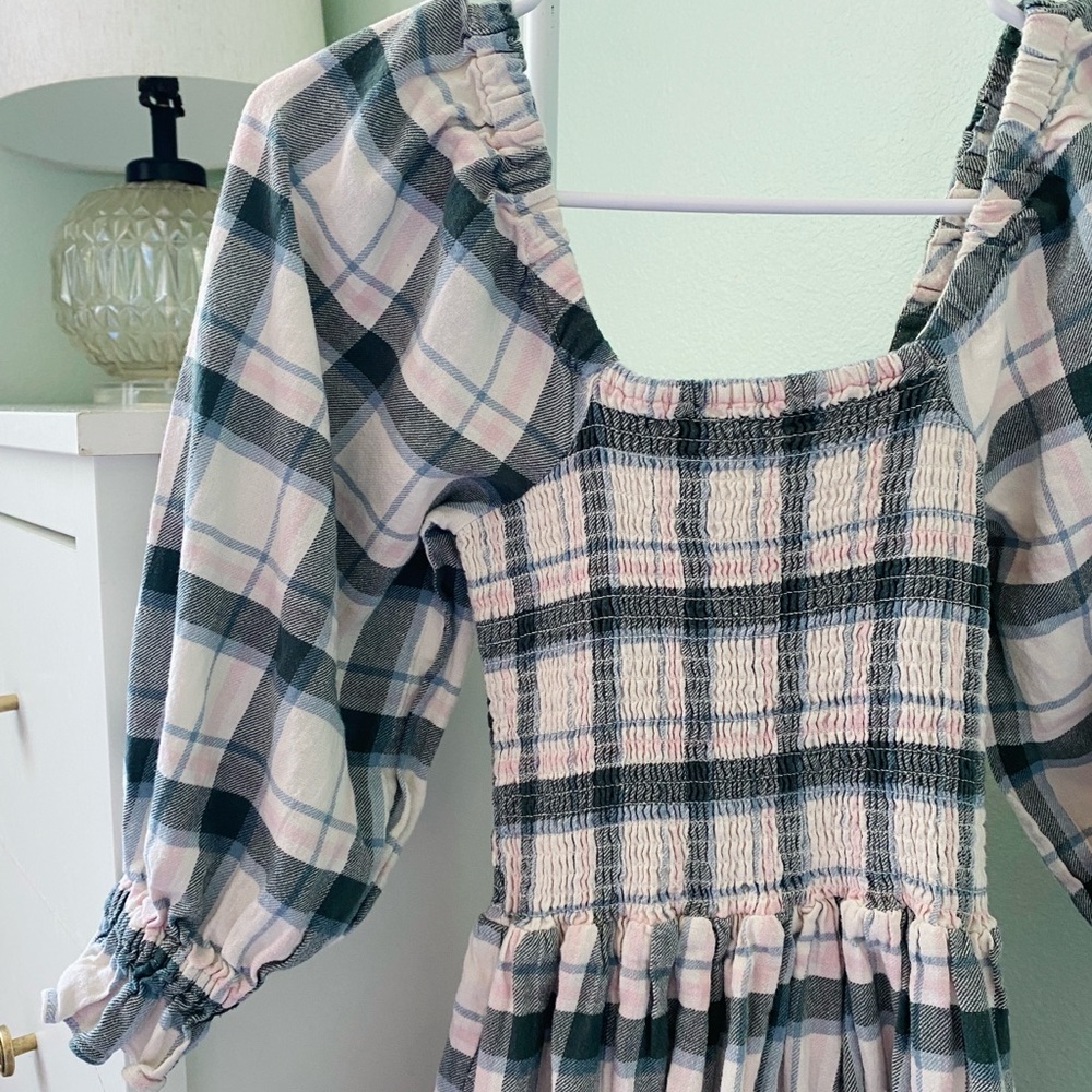 Madewell Pink and Blue Plaid Dress